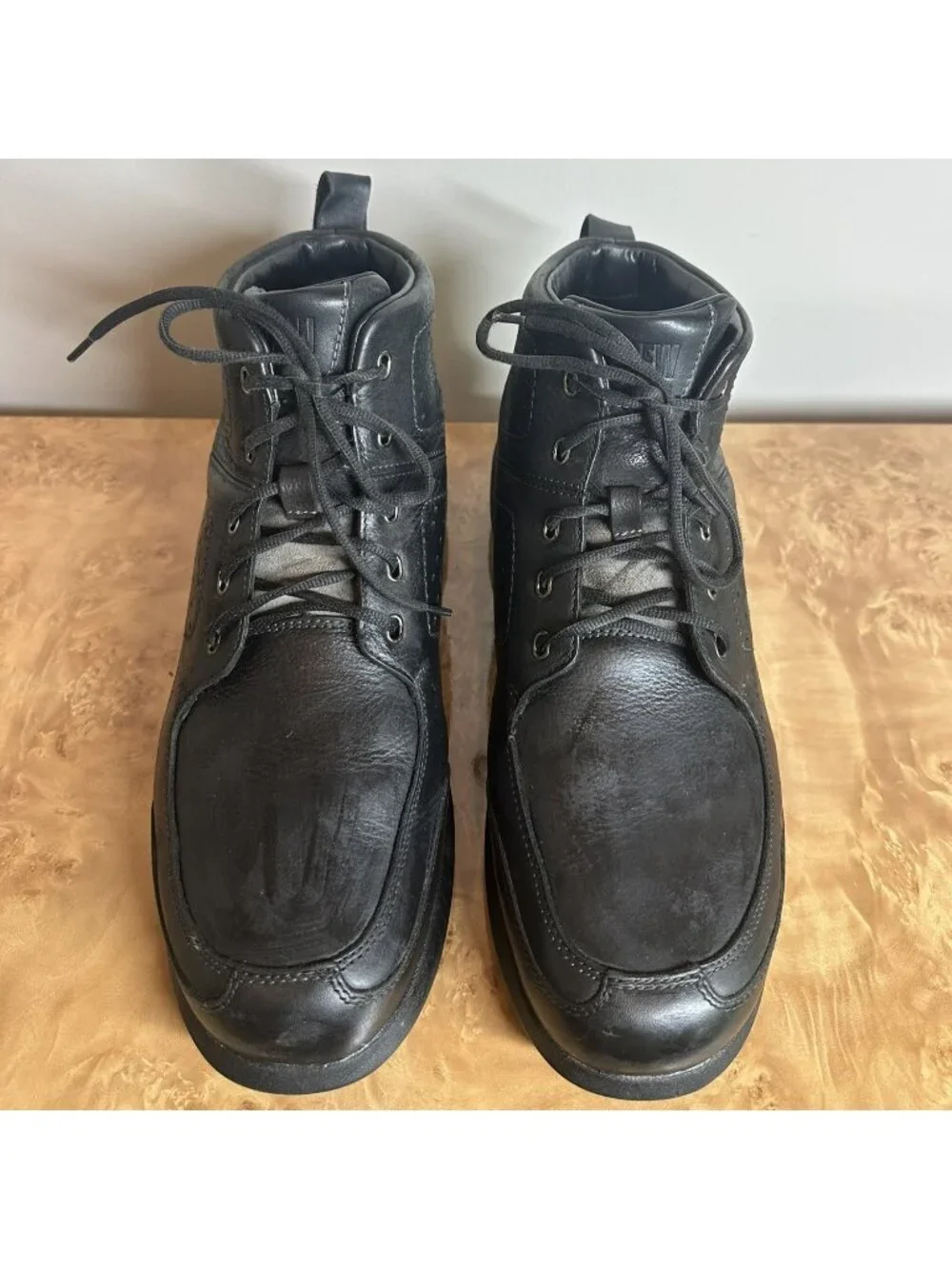 Drew Murphy Men's 14W Black Leather Orthopedic Comfort Walking Shoes Boots